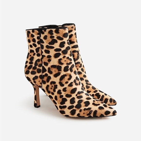 J. Crew Shoes - J Crew Pointed-toe ankle boots in leopard calf hair BT914